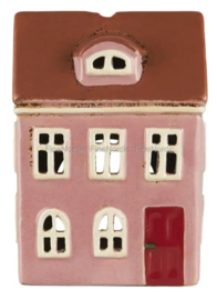 Waxinelichthuisje roze