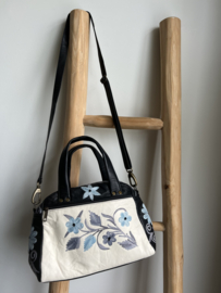 Handtas Zwart wit blauw, HL2403