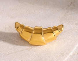 Broche Croissant/hoornbroodje verguld
