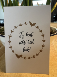 Brievenbuscadeautje Kaart en bloemetjes