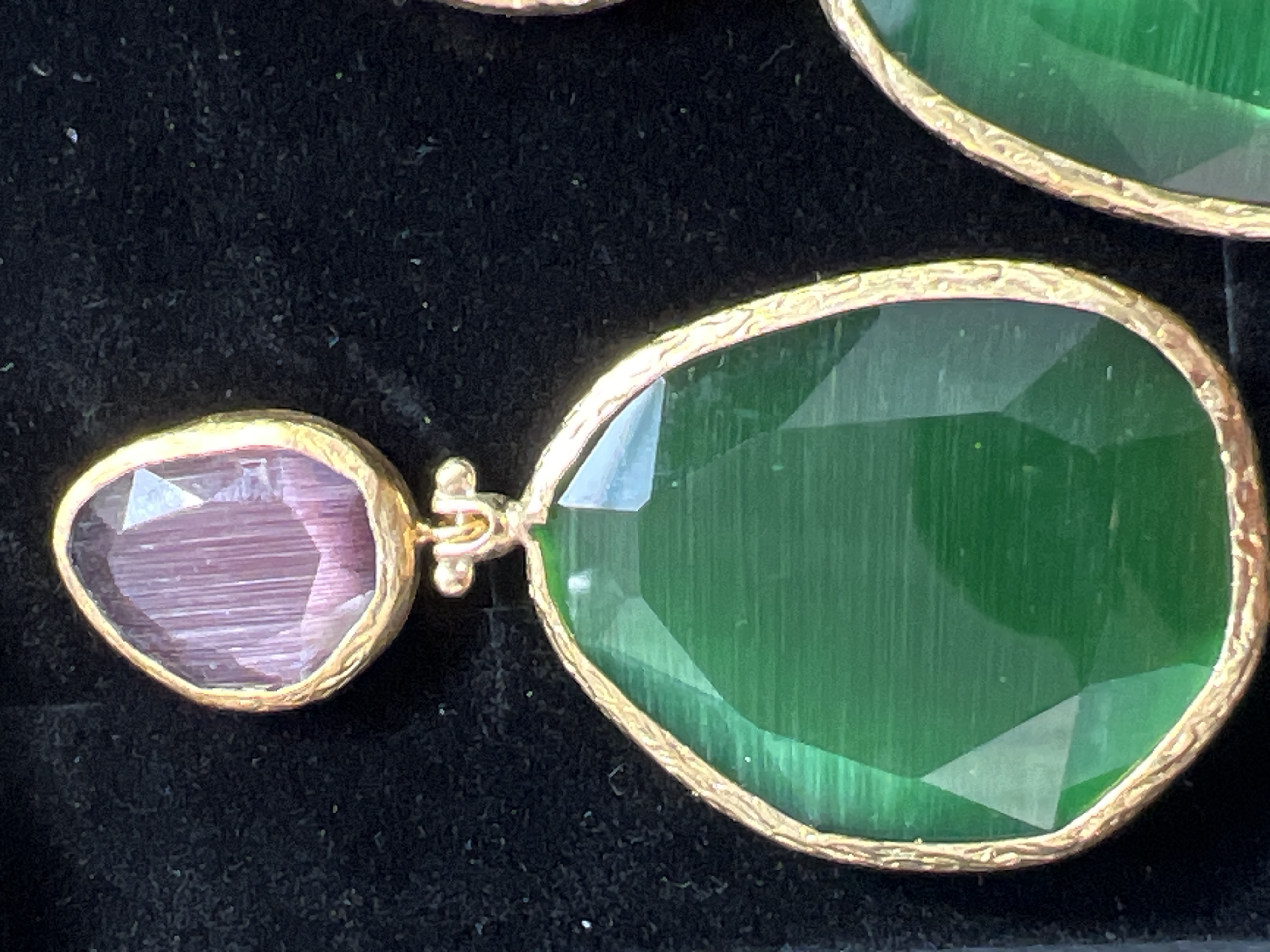 Happy Lona Cat-eye L aubergine/groen