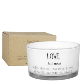 Geurkaars Love, geur Fresh Cotton