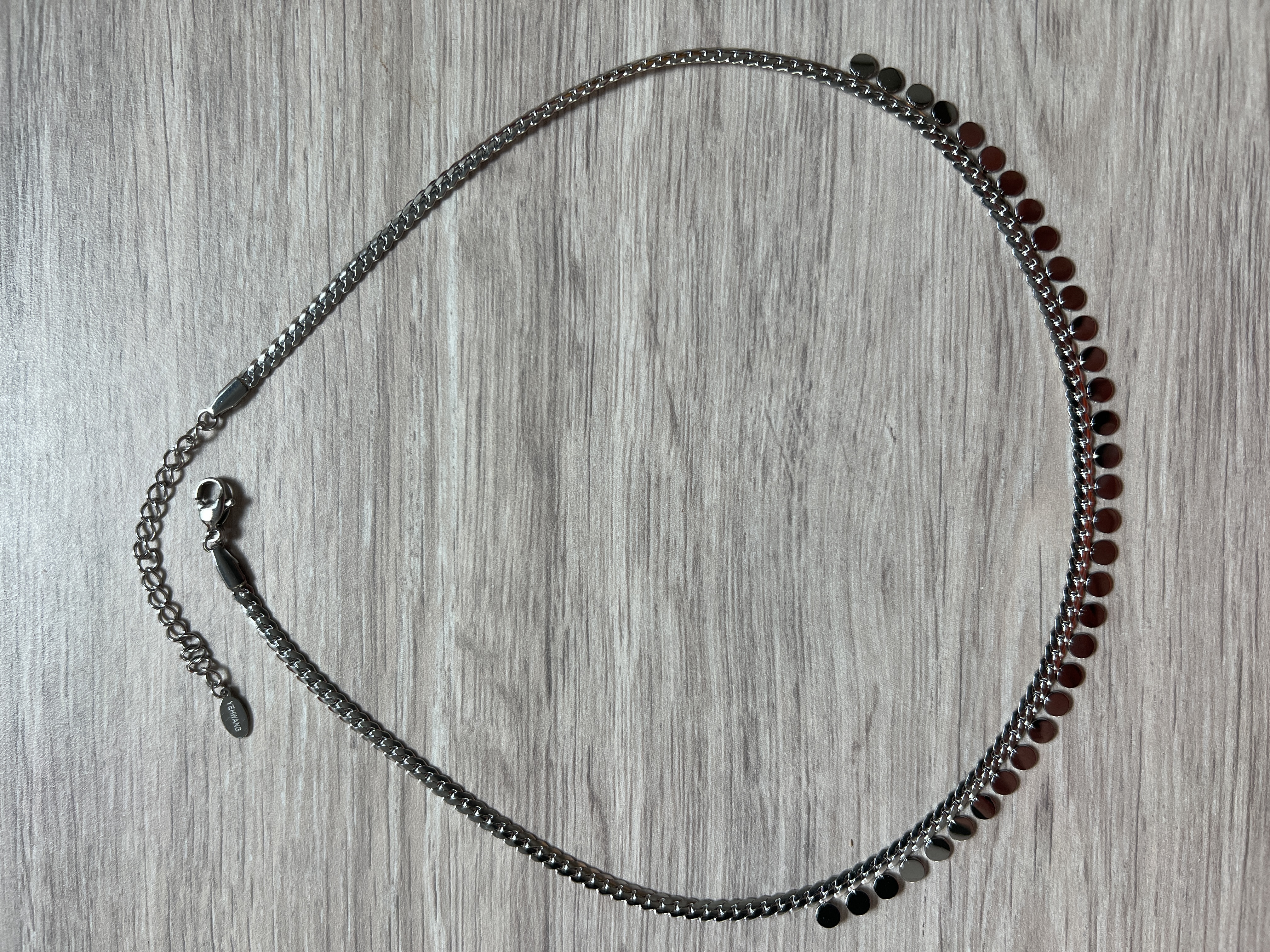 Ketting Yehwang Circles zilverkleur