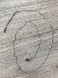 Rvs ketting zilver, 45cm