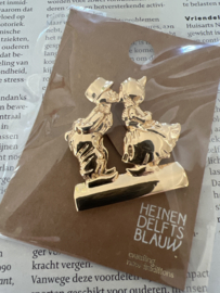 Broche Kuspaar Heinen Delftsblauw