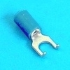 Lipped spade terminal 4.3mm blauw