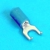 Lipped spade terminal 3.7mm blauw