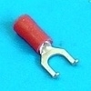 Lipped spade terminal 5.3mm rood