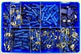 Kabel terminal assortiment kit geisoleerd blauw