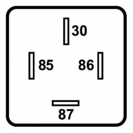 12V Mini relais (std. open) 4 terminals