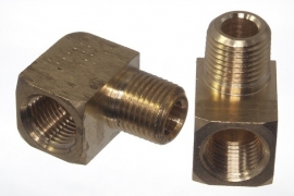 1/8 NPT 90gr. binnen/buitendraad