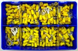 Kabel terminal assortiment kit geisoleerd geel