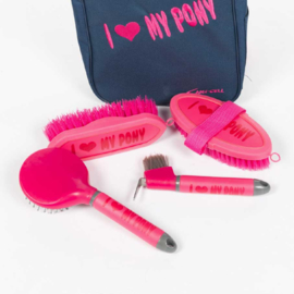 Grooming kit “I LOVE MY PONY” Fuchsia