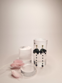 Oorbel Black Rose Pearl