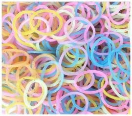 Actie Loom Bands met Glitters 3 pakjes