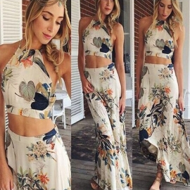 Mooie, Zomerse Set Rok en Top met Bloemenprint