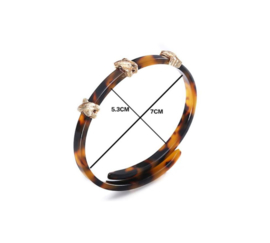 Prachtige, Elegante Armband met Luipaard Design