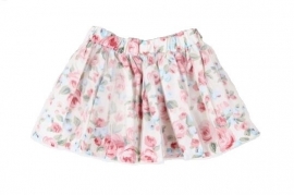 Mooie Schattige Rok met Bloemenprint en Gauze