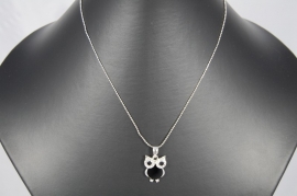 Zilverkleurige Ketting met een Klein Uiltje