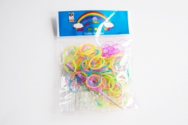 Actie Loom Bandjes Glow in the Dark Glitters 3 pakjes