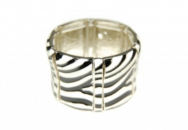 Brede Armband met Zebra Patroon