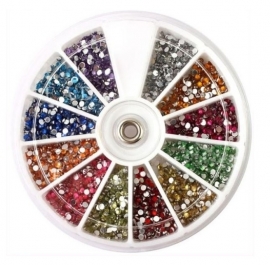 Carrousel Nail Art Strass Stenen in 12 verschillende kleuren