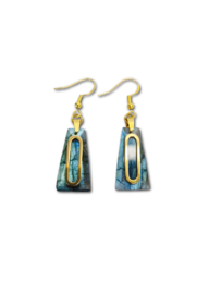 Oorbel Stone Blue Labradoriet