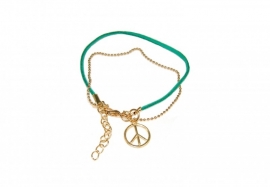 Armband Peace groen