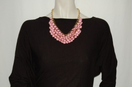 Speelse Ketting met Roze Steentjes