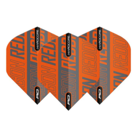 Hardcore XT Orange & Black Print Dart Flights F6503