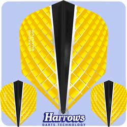 Harrows flights Quantum - geel zwart