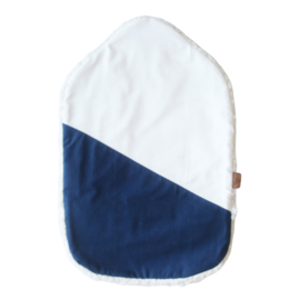 Warmwaterkruik recycled 0,8L wit/donkerblauw Juggi
