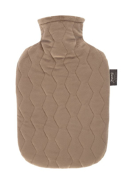 Warmwaterkruik 2L fleece quilted/lichtbruin Fashy