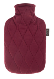 Warmwaterkruik 2L fleece quilted/bordeau Fashy