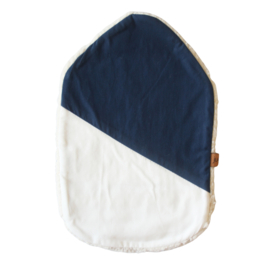 Warmwaterkruik recycled 0,8L donkerblauw/wit Juggi