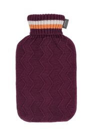 Warmwaterkruik knitted burgundy Fashy