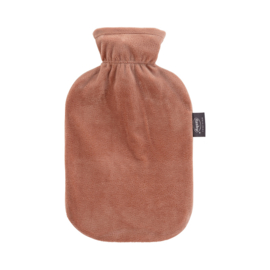 Warmwaterkruik 2L fleece lichtbruin Fashy