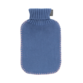 Warmwaterkruik knitted blauw Fashy