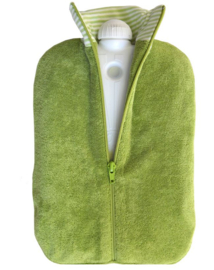Warmwaterkruik in biokatoen groen 2L Hugo Frosch