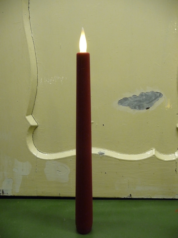 Simuleren hanger zwaard diner kaars rood silicone, 27 cm, geschikt voor 1 AAA batterij , 75  branduren | Smart Candle . Flakkerend kaarslicht zonder vlam | De Oranjerie