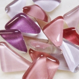 Soft glass puzzles sweet pea pink