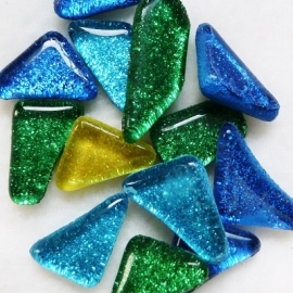 Soft glass puzzles rainbow ice glitter