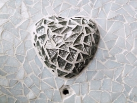 Naambordje hart met 3D aspect