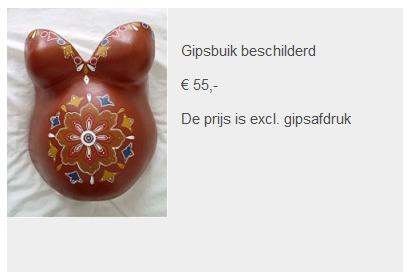 prijs gipsbuik beschilderd