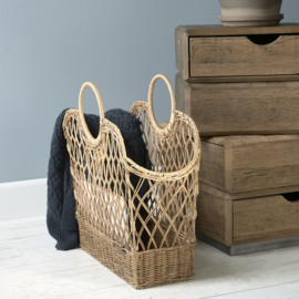 Rustic Rattan Favourite Magazines Basket
