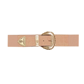 Stretch riem gouden gesp