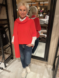 Oversized top met shawl