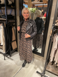 Leatherlook jasje met ritsjes