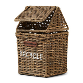 RUSTIC RATTAN RECYCLE MINI BIN
