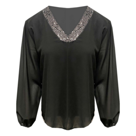 Top Dazzle v hals